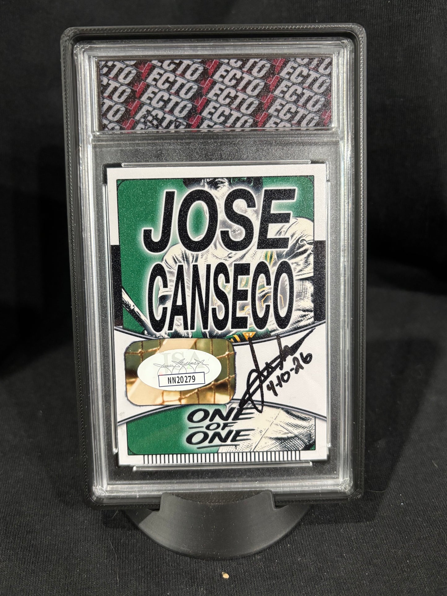 Jose Canseco – True 1/1 Cut Signature – Ecto Selecto Custom Slabbed Card (2.5x3.5)