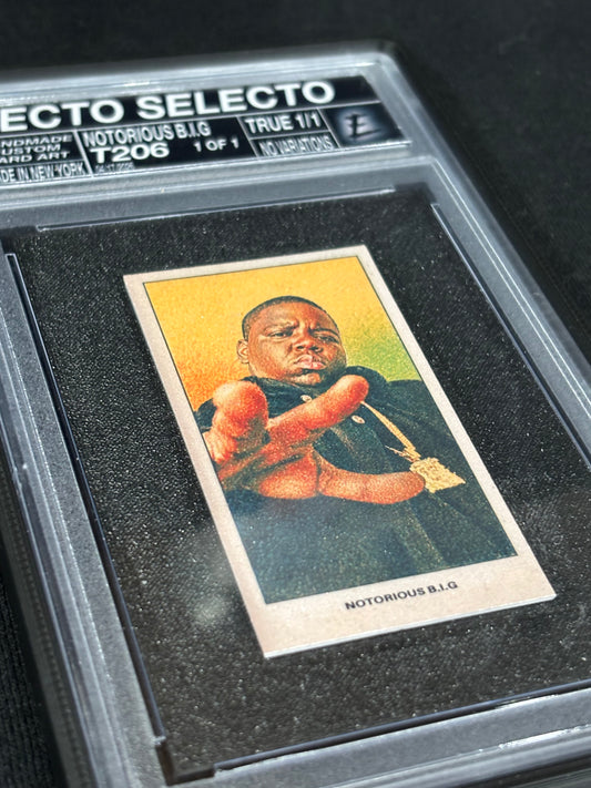 Notorious B.I.G. – “Brooklyn Portrait” – (T206-Inspired Ecto Selecto 1/1 Art Card)