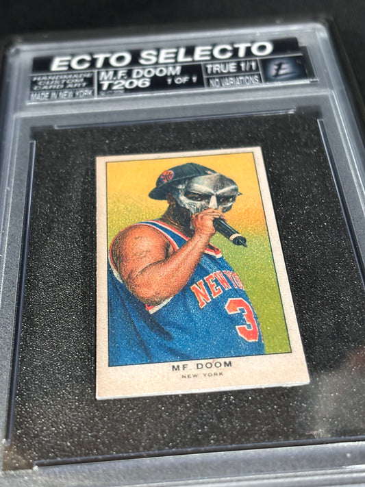 MF DOOM – “Metal Face Portrait” – (T206 Ecto Selecto 1/1 Slabbed Art Card)
