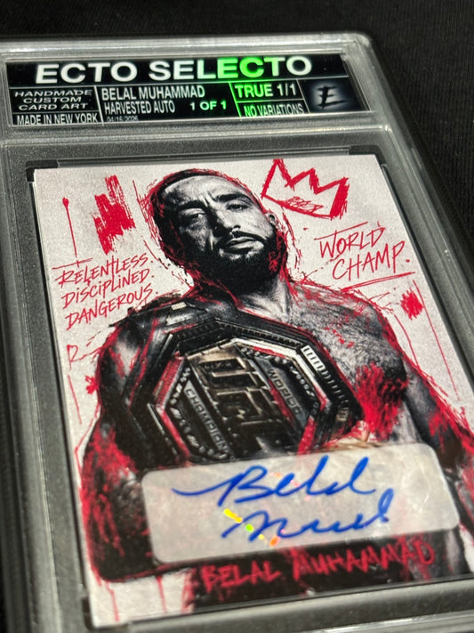Belal Muhammad – “Relentless” – (Ecto Selecto 1/1 Cut Signature Card)