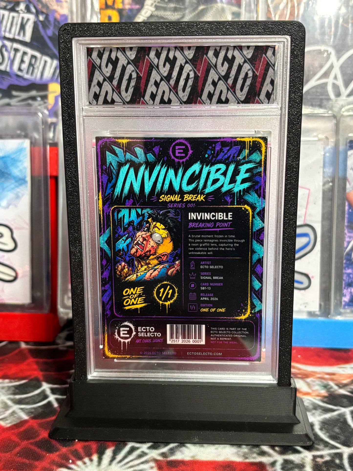 Invincible – “Breaking Point” – (Ecto Selecto Signal Break 1/1 Slabbed Art Card)