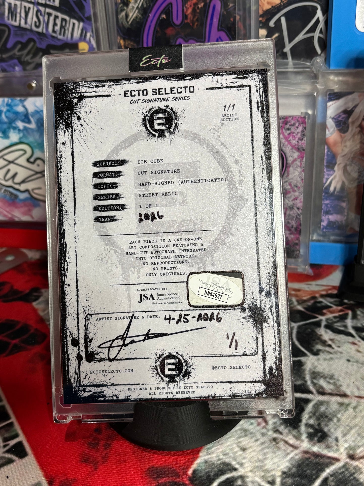 Ice Cube – “Street Relic” – (4x6 Cut Signature Art Card) - JSA COA
