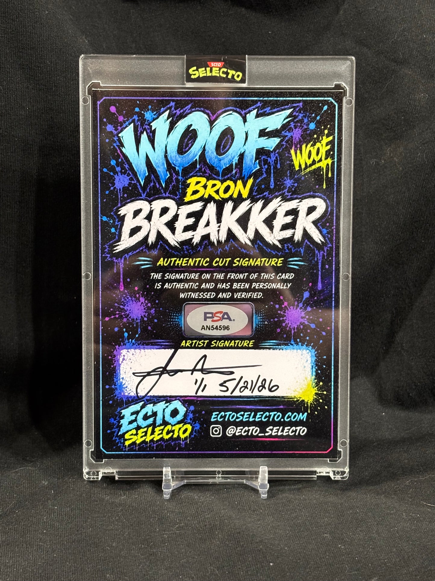 Bron Breakker – “WOOF” – 4x6 Cut Signature (1/1)