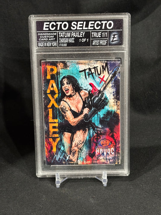 Tatum Paxley – "Chainsaw Havoc" Handmade Custom Art Card