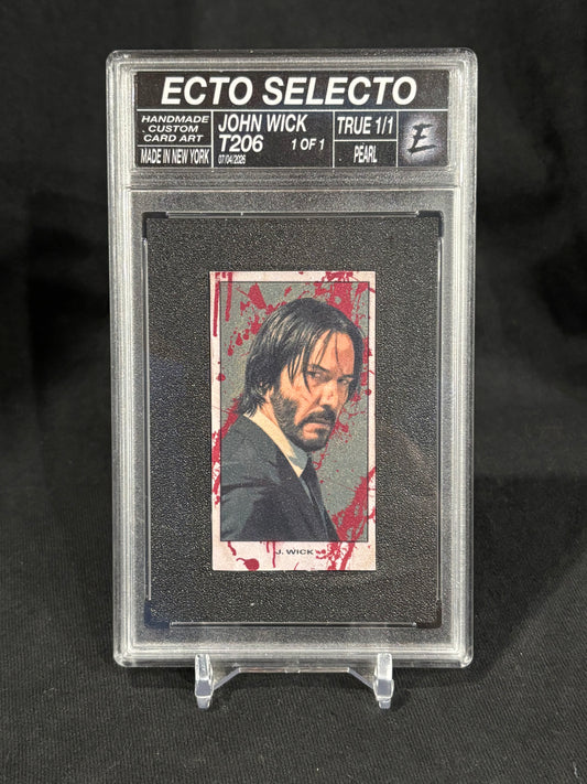 John Wick T206 Style Custom Trading Card | Handmade Art Card | Base & True 1/1 Parallels | Ecto Selecto