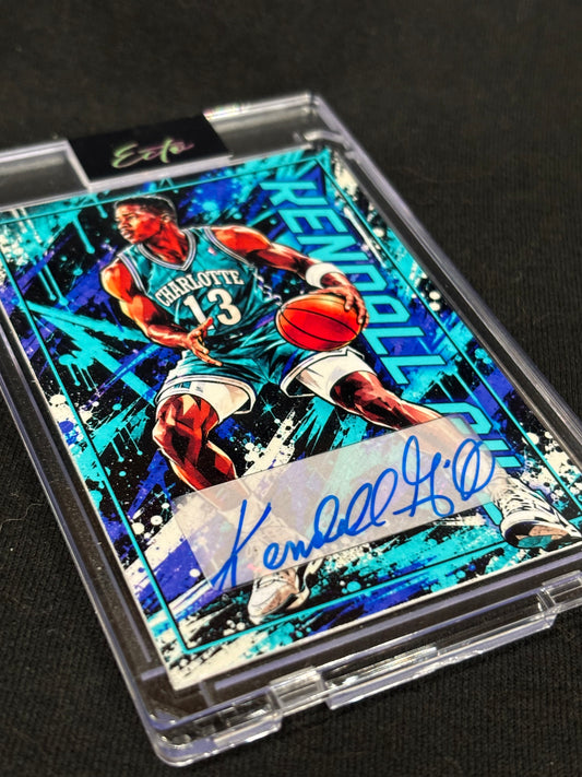 Kendall Gill “Hive Voltage” — 1/1 Harvested Autograph Art Card | Charlotte Hornets