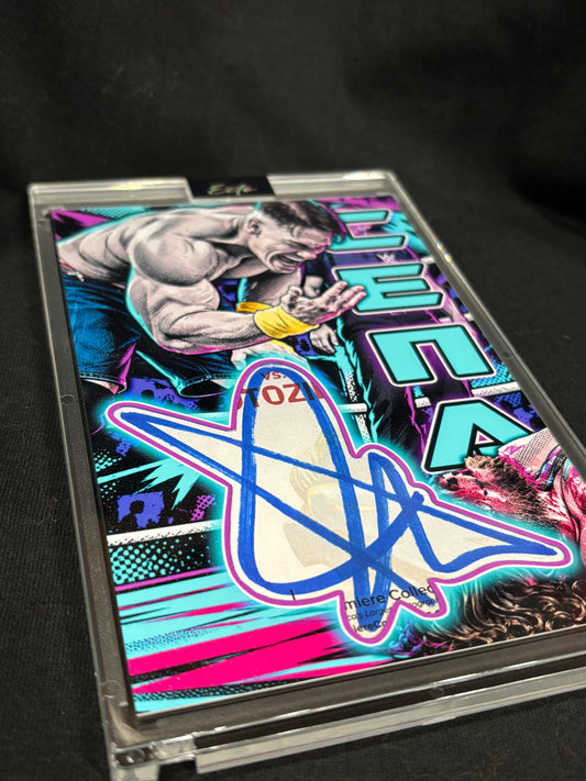 John Cena “Neon Impact” — 1/1 Cut Signature Art | 4×6