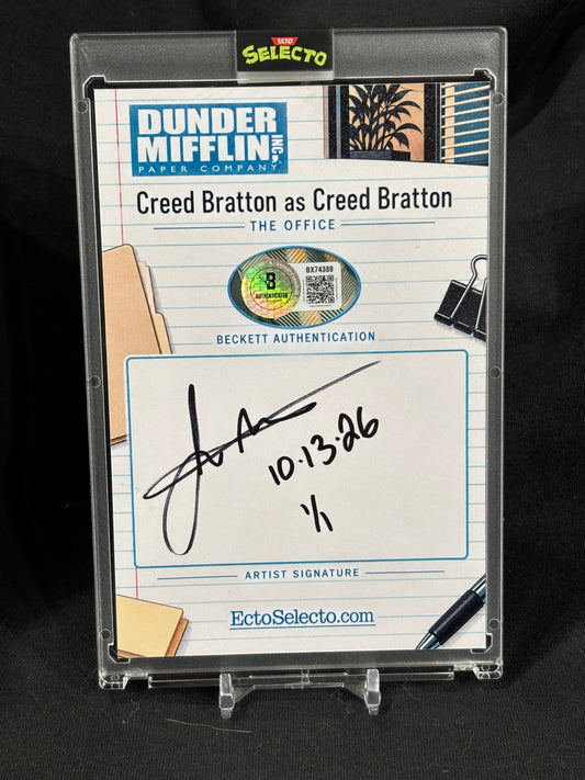 Creed Bratton “BOBODDY” – The Office 4×6 Cut Signature | Beckett | 1/1
