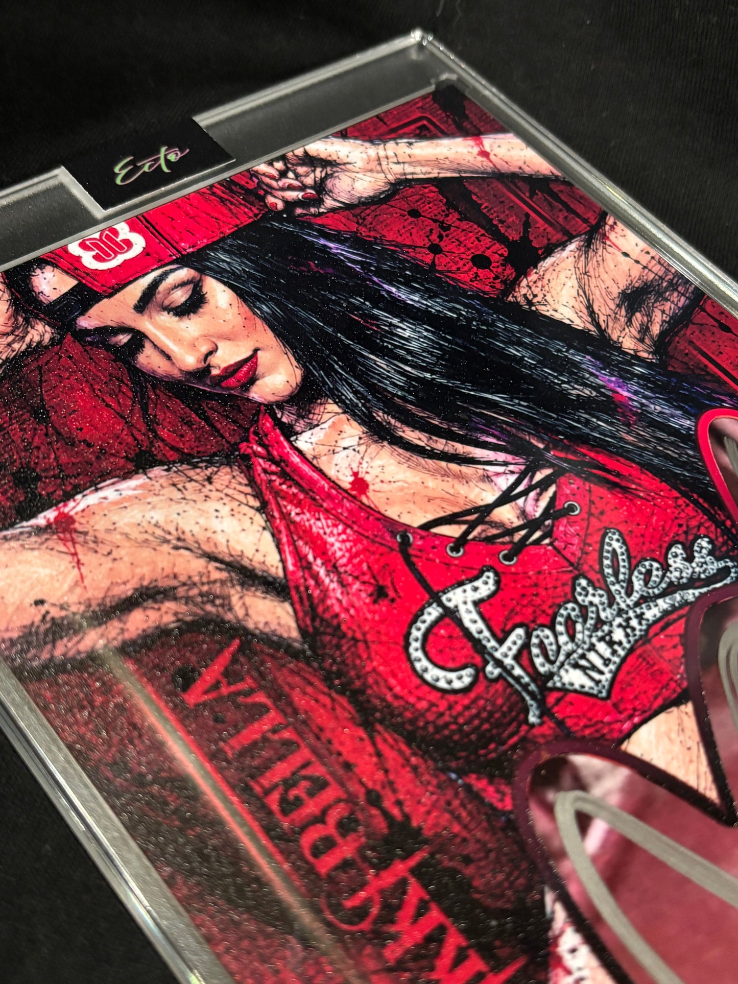 Title: Nikki Bella “Fearless” 1/1 Cut Signature Art – 5×7 – JSA Authenticated