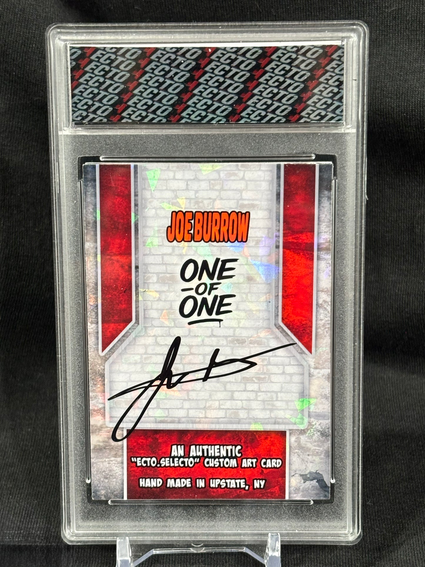 Joe Burrow – “Bengals Relic Patch” – (Ecto Selecto 1/1 Custom Art Card)