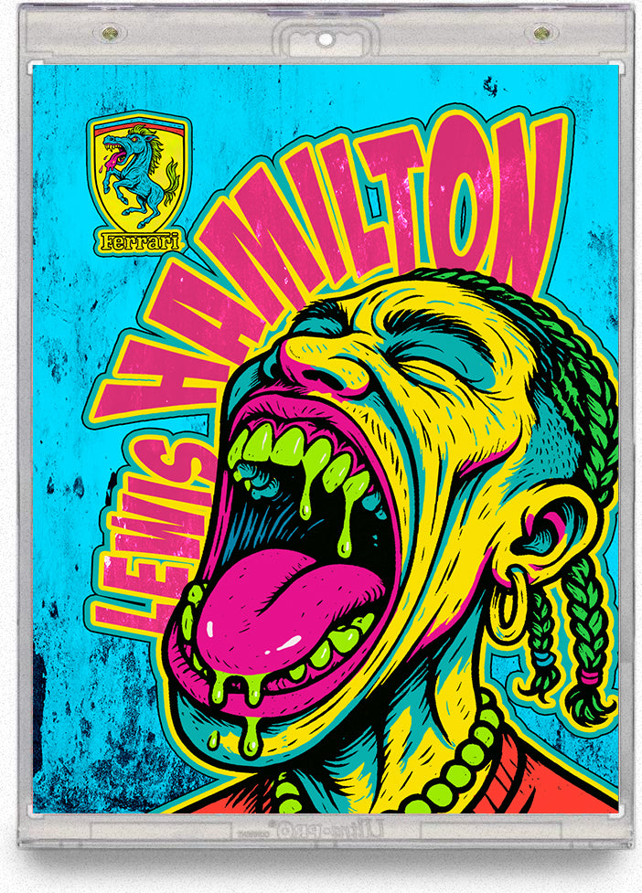 Lewis Hamilton – “Trash Pop Icons” 1/1 Set (4 Unique Color Variations) – (Ecto Custom Card & 8x10s)