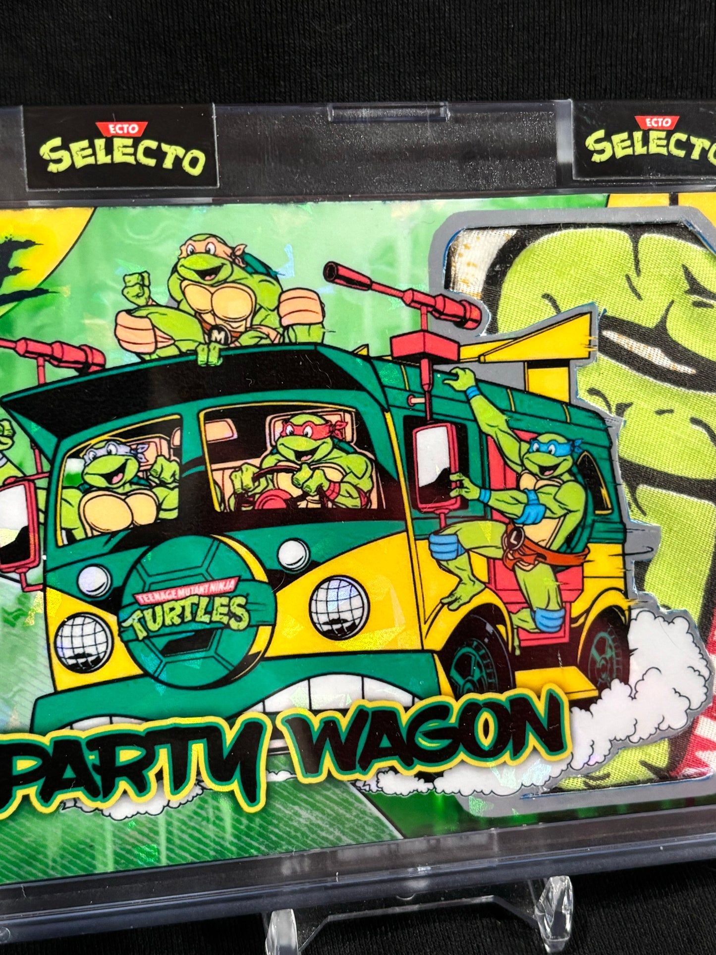 TMNT Party Wagon – 1988 Bed Sheet Relic – (Ecto Selecto 1/1 Oversized Card)