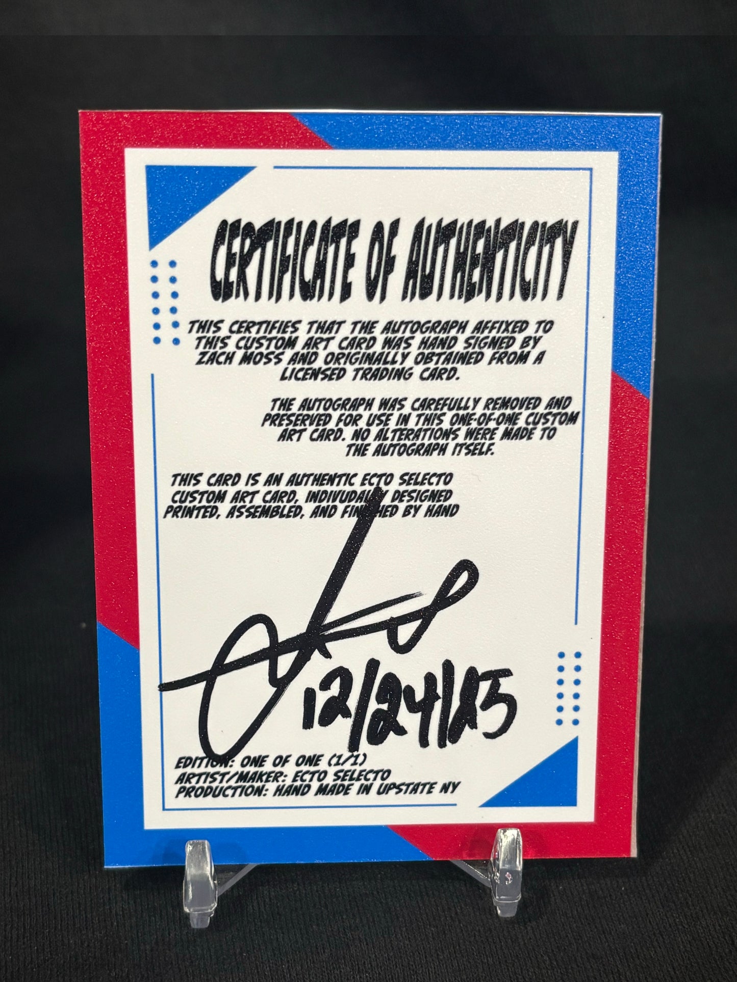Robert Woods – 1/1 Harvested Autograph – Ecto Selecto Custom Art Card