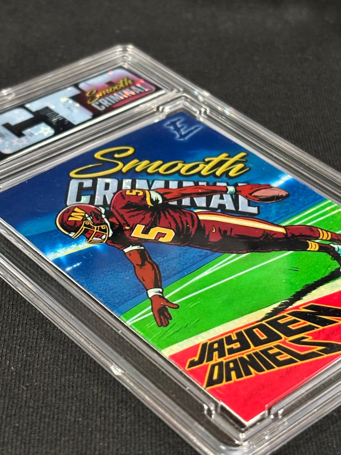Jayden Daniels – "Smooth Criminal" 1/1 Card Set – (Ecto Custom Slabbed Card)