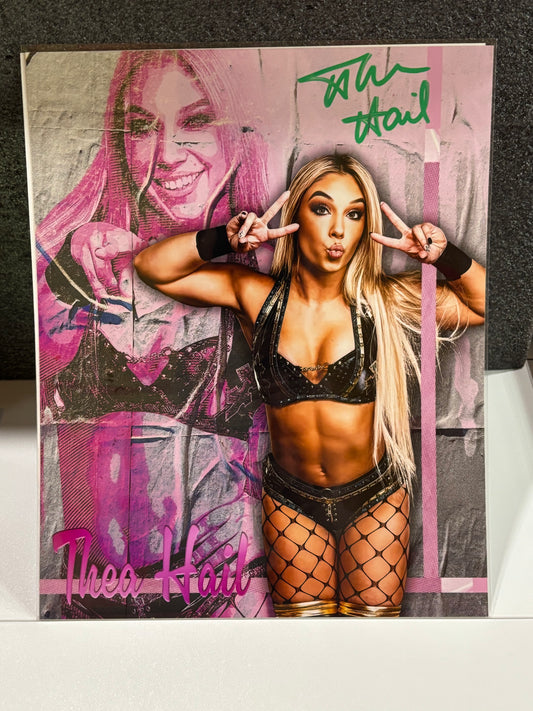 Thea Hail 8x10 WWE Custom Art Print | Signed by Thea Hail | Designed by Ecto | Optional Artist Signature