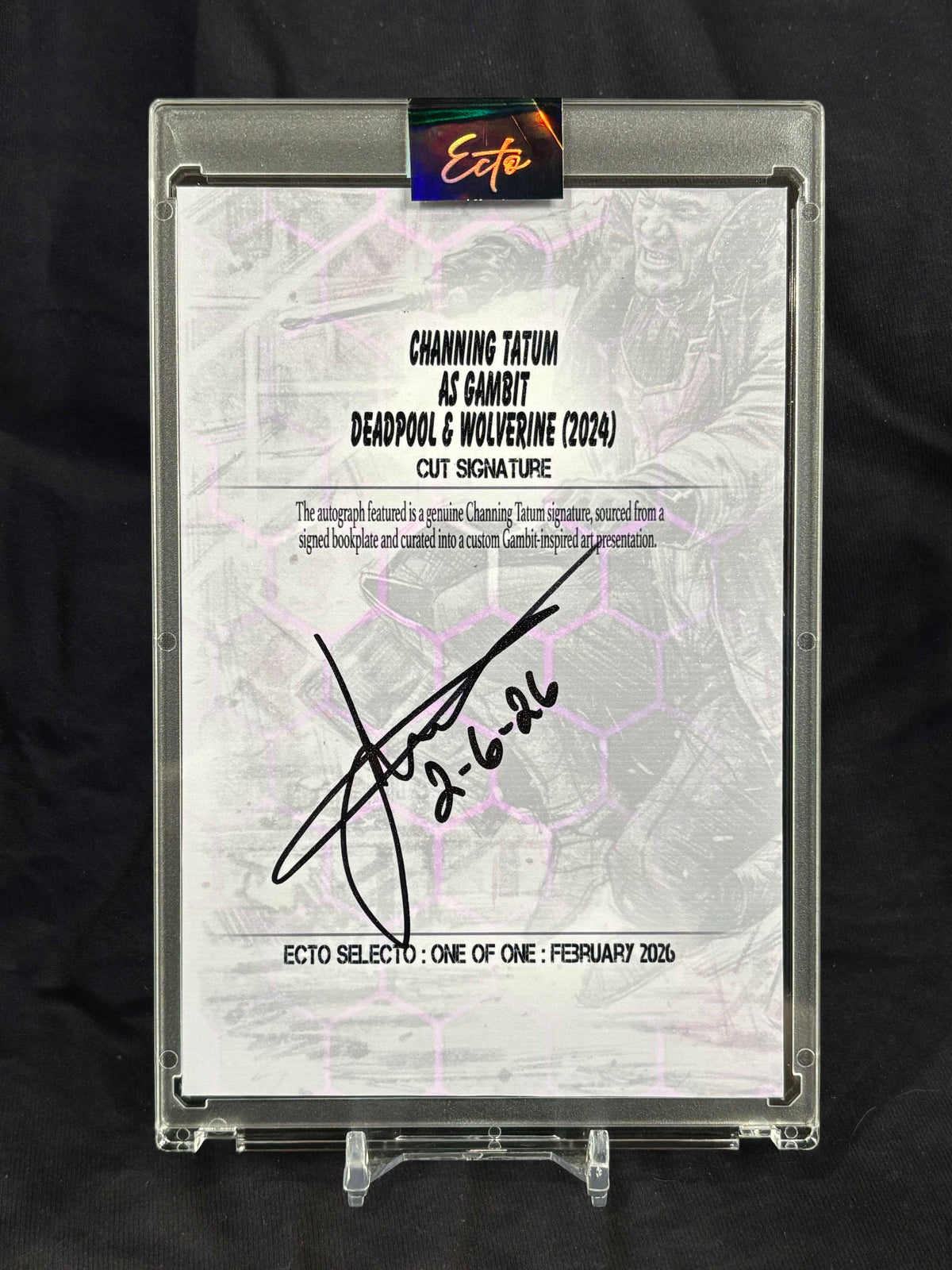 Gambit Signature Color Channing Tatum – Gambit Cut Signature 1/1 – Deadpool & Wolverine (4x6 ...