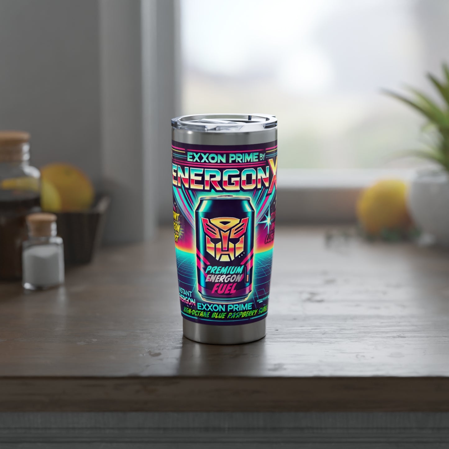 Energon X Retro Tumbler - 80s Transformers-Inspired Drinkware!