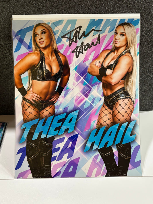 Thea Hail 8x10 WWE Custom Art Print | Signed by Thea Hail | Designed by Ecto | Optional Artist Signature