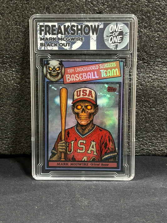 Freakshow – Mark McGwire Blackout (1/1 Custom Art Card)
