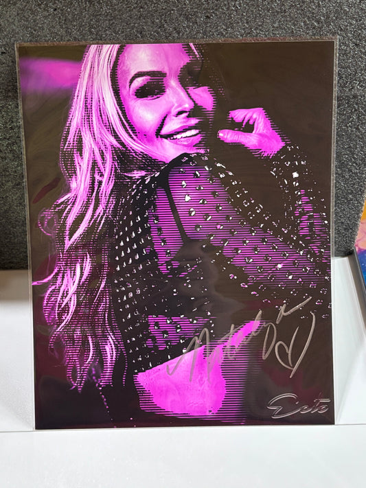Natalya Neidhart 8x10 WWE Black & Pink Custom Art Print | Dual Signed by Natalya & Ecto | Limited Edition