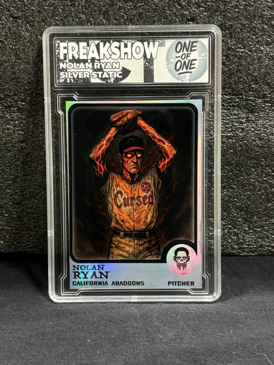 Freakshow – Nolan Ryan Silver Static (1/1 Custom Art Card)