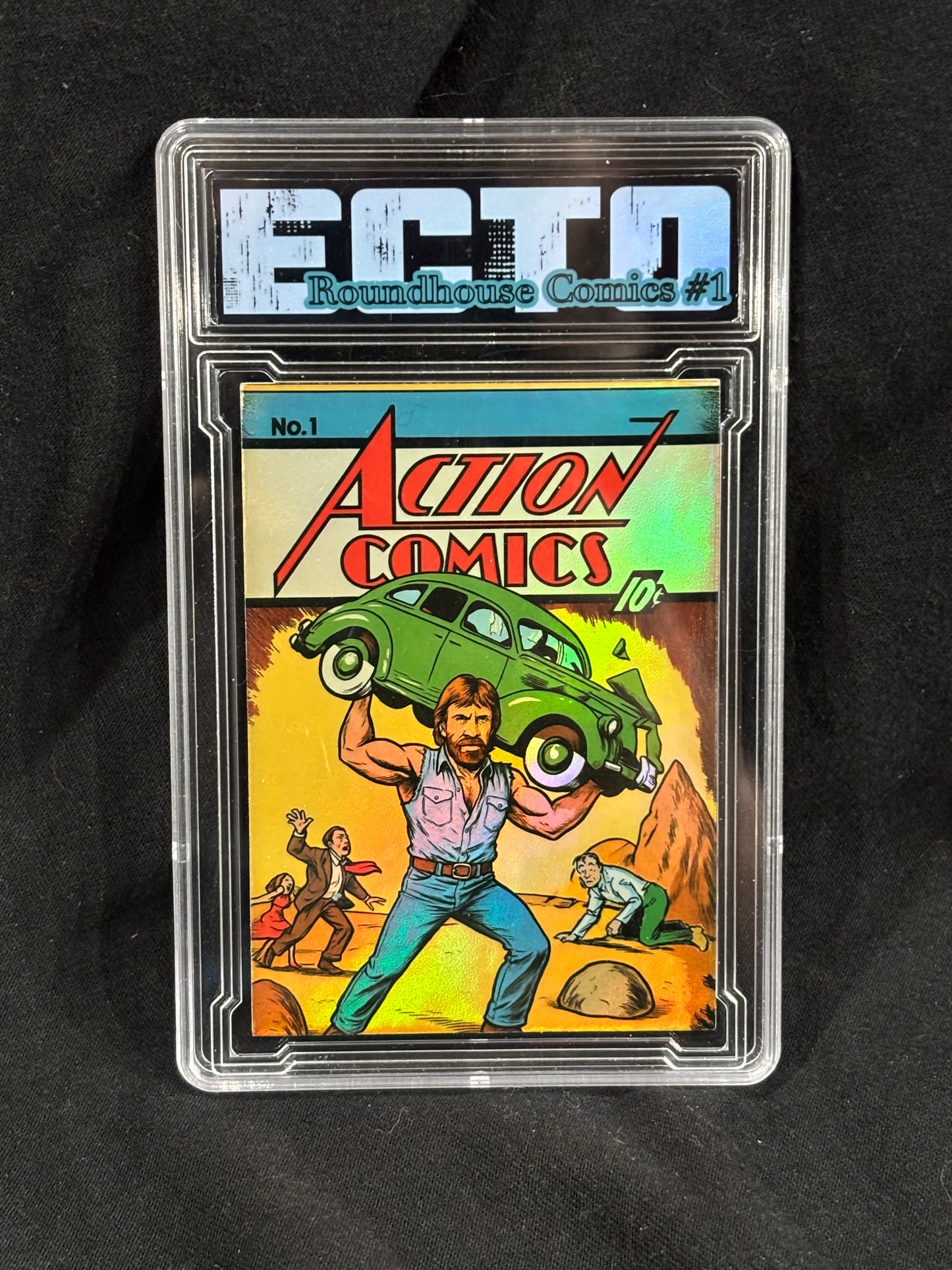 Chuck Norris – "Roundhouse Comics #1" – 1/1 Custom Parody Trading Card Set (Ecto Selecto)