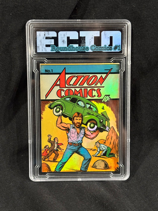 Chuck Norris – "Roundhouse Comics #1" – 1/1 Custom Parody Trading Card Set (Ecto Selecto)