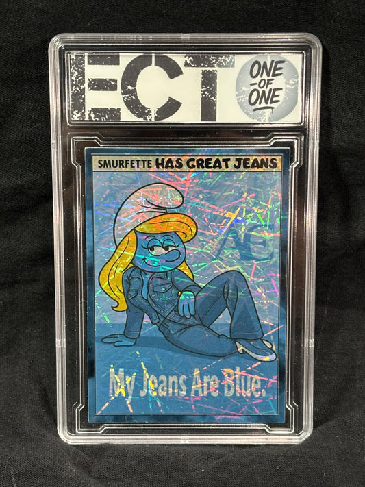 Smurfette – “My Jeans Are Blue” (Lounge Pose) – (Ecto 1/1 Holo Art Card)