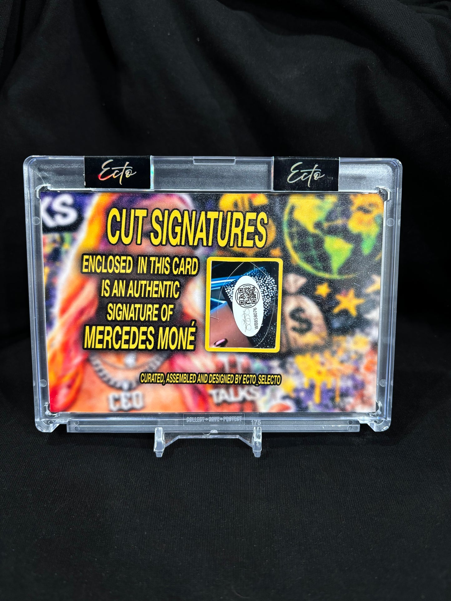 Mercedes Moné – “Money Talks” – Authentic JSA Cut Signature – True 1/1 Custom Art Card (Ecto Selecto)