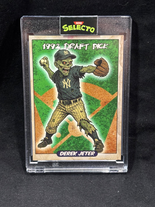 Derek Jeter – "Freakshow Draft Pick" – (Ecto Selecto Zombie Parody Card)
