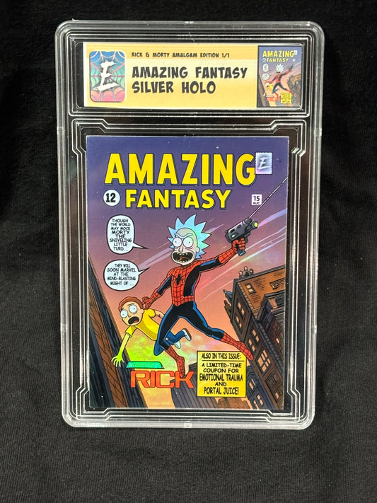 Rick & Morty – “Amazing Fantasy 15 Parody” – (1/1 Slabbed Art Card)