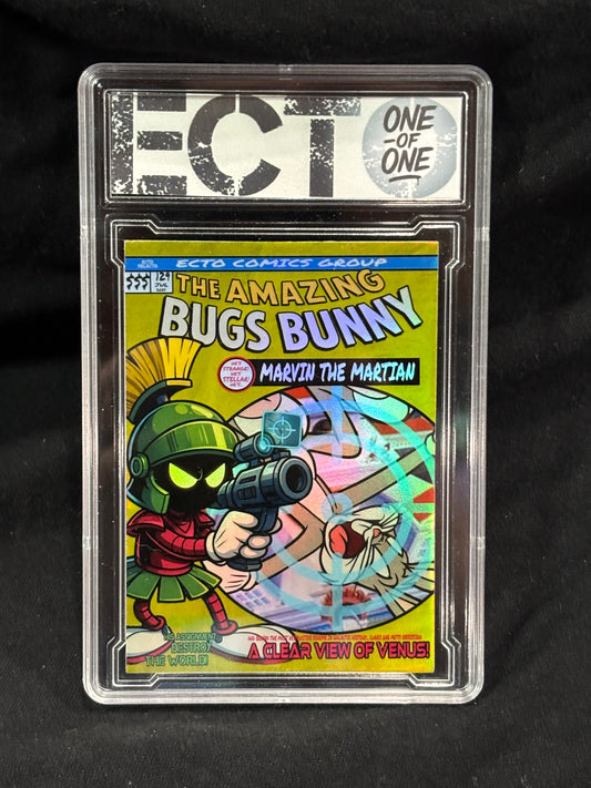 The Amazing Bugs Bunny x Marvin the Martian – Ecto Comics Tribute Card – Limited 1/1 Variants (Signed + Slabbed)