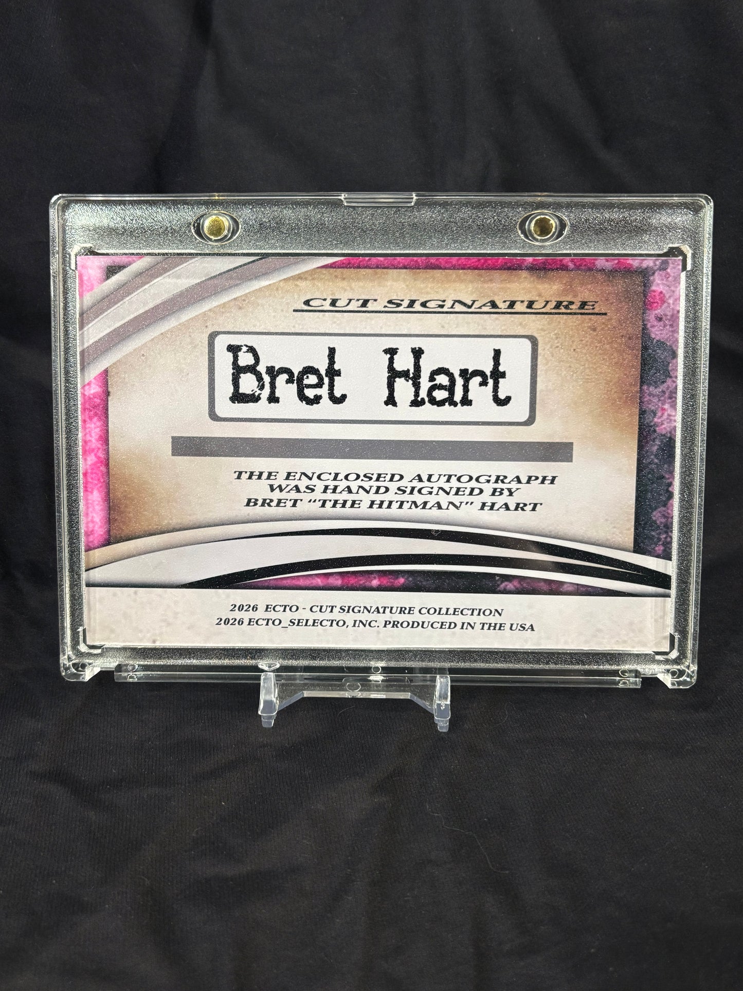 Bret Hart – “The Hitman” Cut Signature Art (ECTO Selecto Jumbo / 1 of 1)