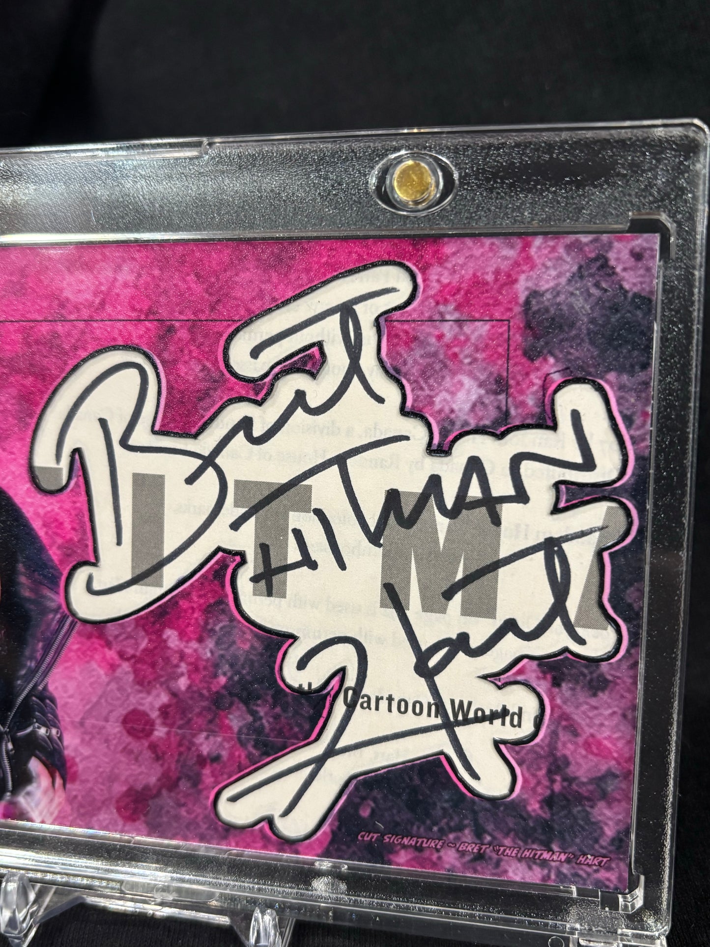 Bret Hart – “The Hitman” Cut Signature Art (ECTO Selecto Jumbo / 1 of 1)