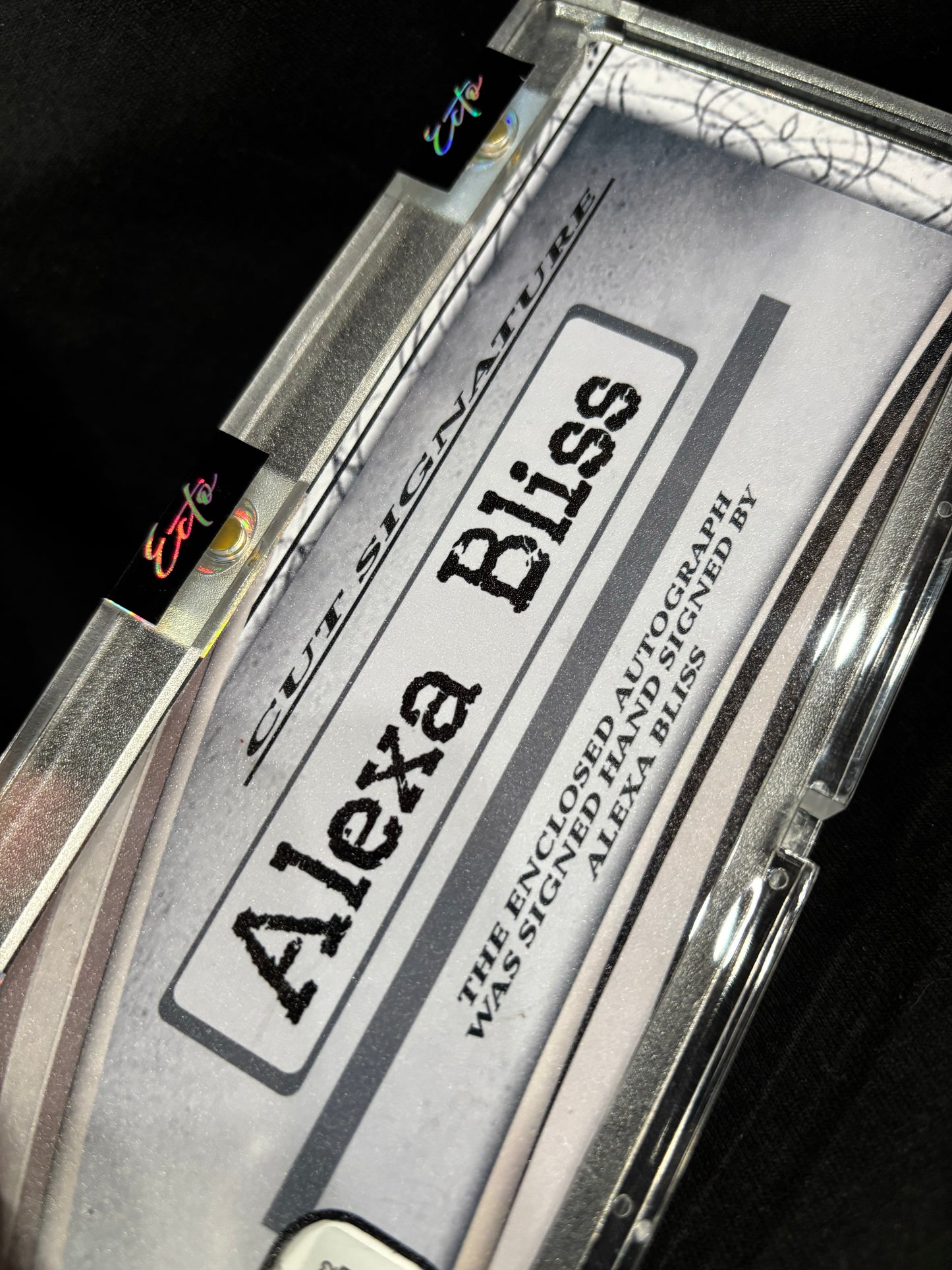Alexa Bliss — Cut Signature Horizontal Display — 1/1 (Ecto Cut Signature Collection)