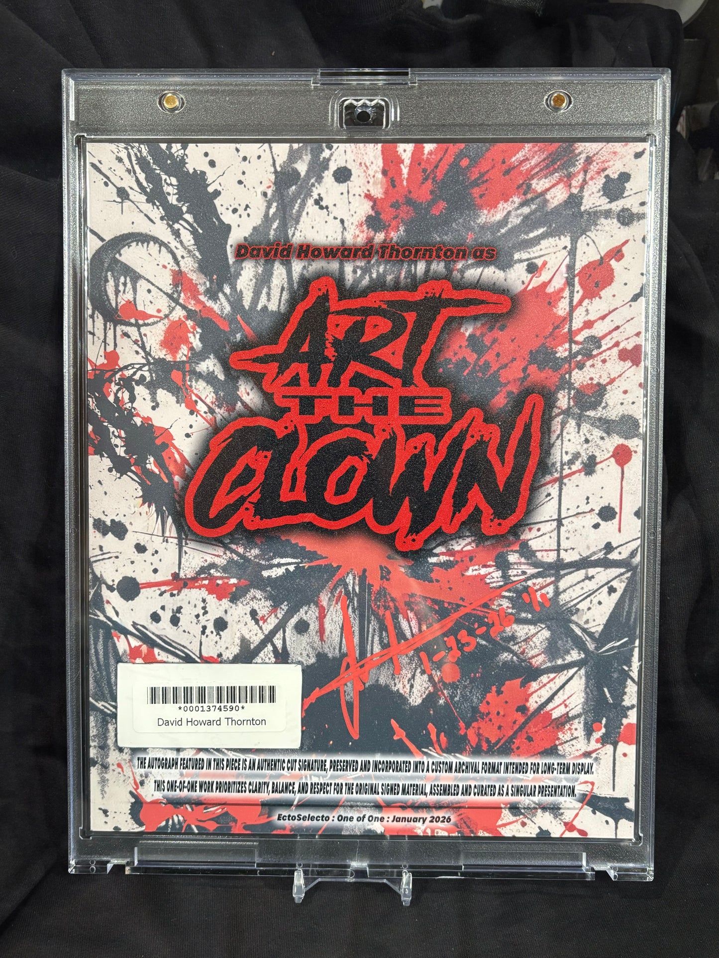 David Howard Thornton as Art the Clown – “Recovered Artifact” – One of One Cut Signature 8×10 (EctoSelecto)