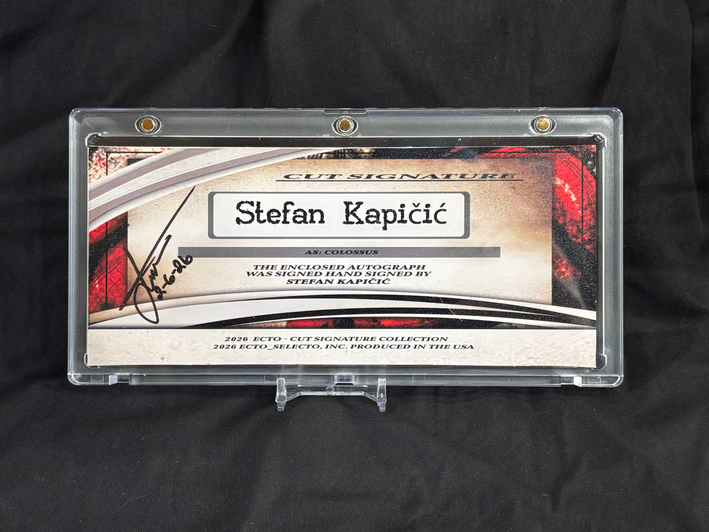 Stefan Kapičić as Colossus – Jumbo Cut Signature Art Card – Ecto Selecto 1/1 (COA + AutographWorld LOA)