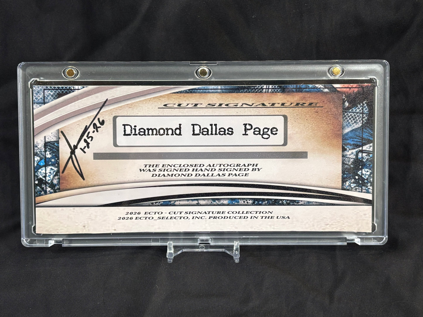 Diamond Dallas Page – “Diamond Cutter” – (Trash Polka 3.5x8 Cut Signature 1/1)