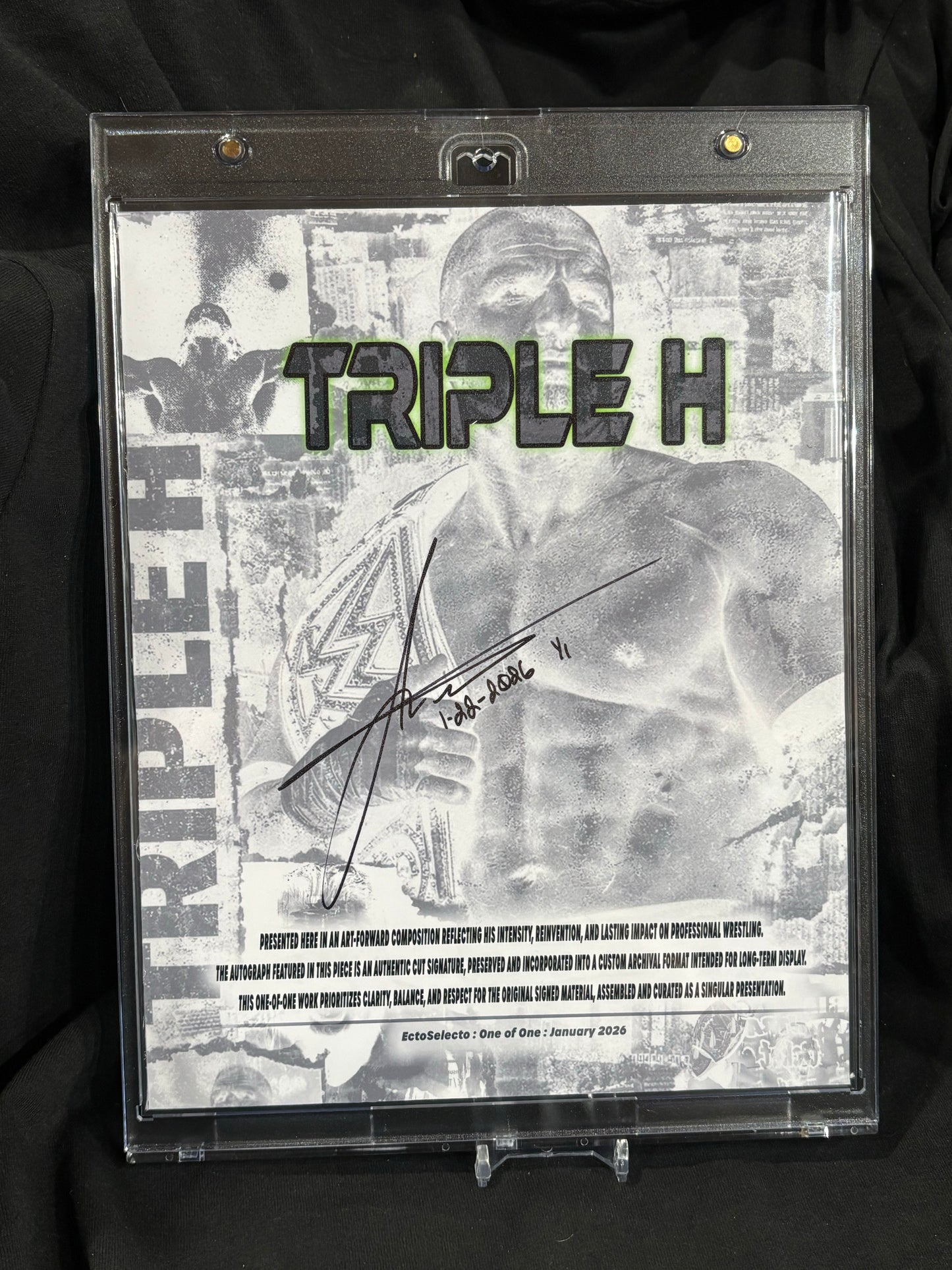 Triple H – “The Game” – 8×10 Cut Signature Art Piece (One of One)