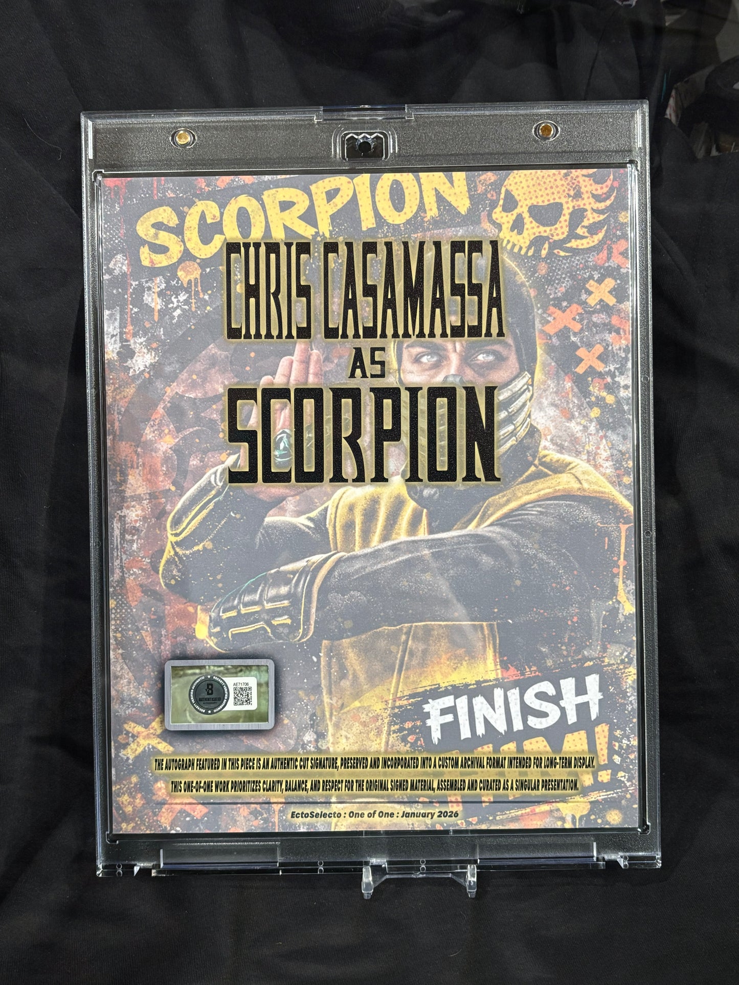 Chris Casamassa as Scorpion – Mortal Kombat – 8×10 Cut Signature – One of One Custom Display