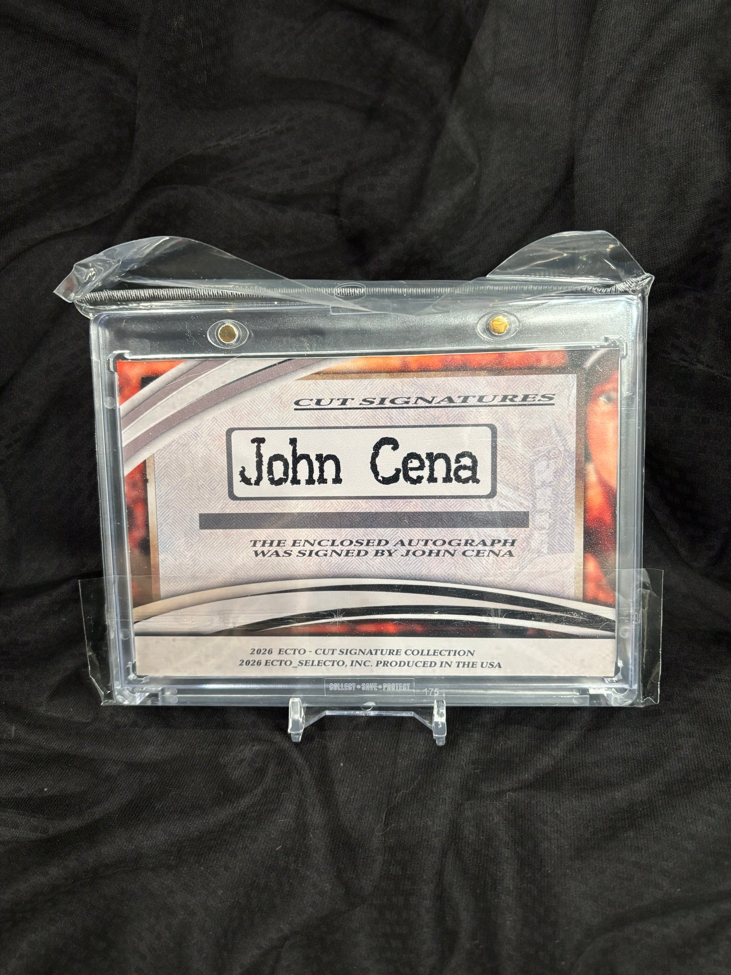 JOHN CENA — CUT SIGNATURE 1/1 Jumbo Format Assembled Work