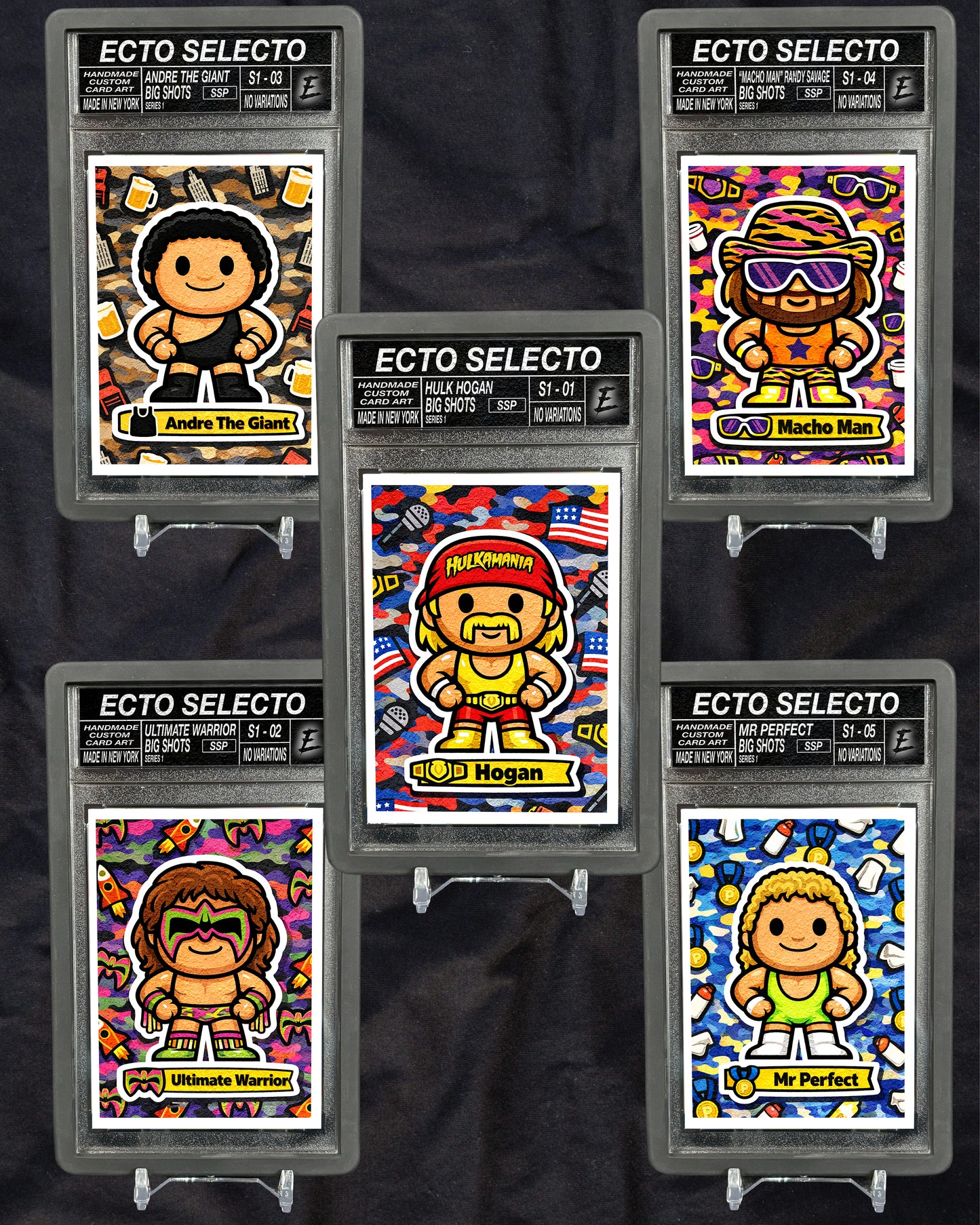 Big Shots Series 1 – Complete Set + Exclusive SSP Mystery Card Card (6 Cards Total)