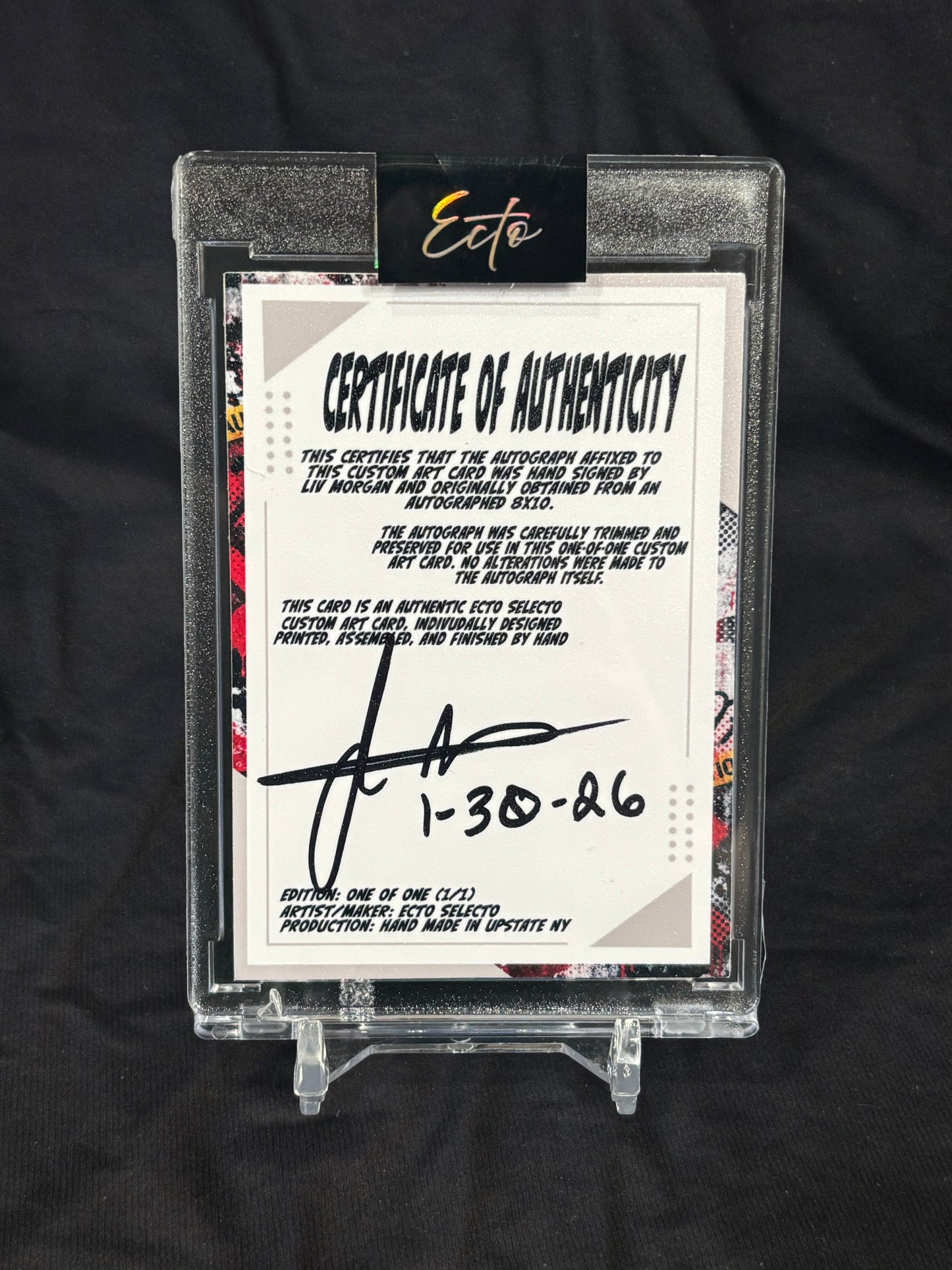 Liv Morgan – 1/1 Cut Signature – Ecto Selecto 5.5x3.5 Art Card