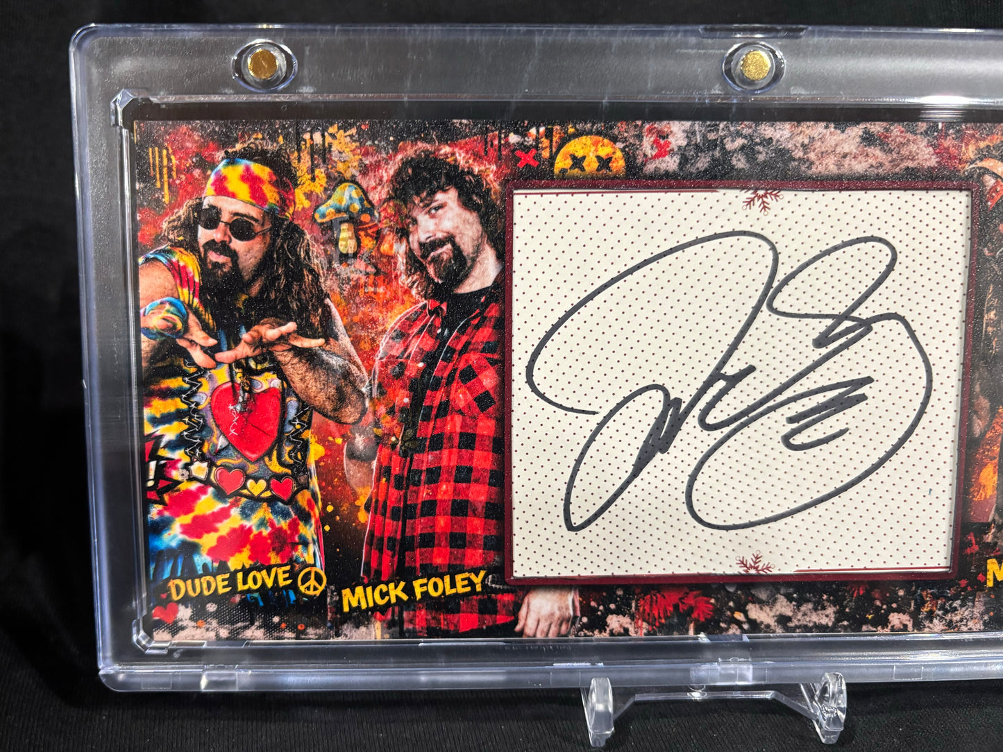 Mick Foley – “Three Faces of Foley” – (Ecto Selecto Cut Signature 8×3.5 Art Card)