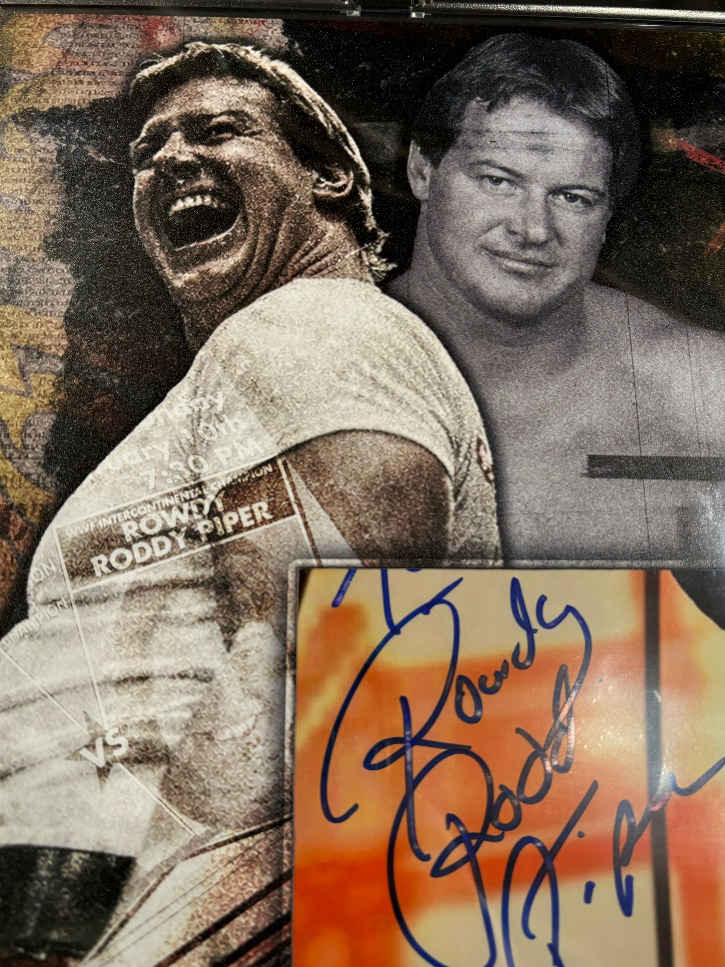 Rowdy Roddy Piper – 8×10 Cut Signature Art Piece – Ecto Selecto One of One