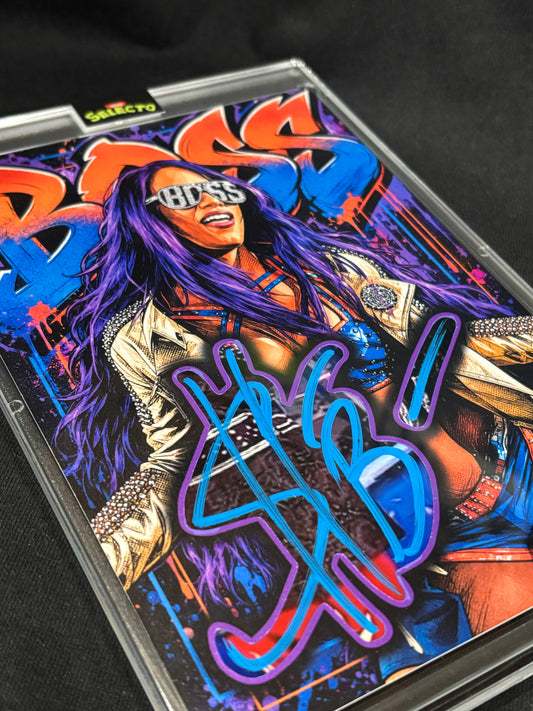Sasha Banks / Mercedes Moné 5x7 Authentic Cut Signature Card (1/1) | JSA Certified | Artist Signed