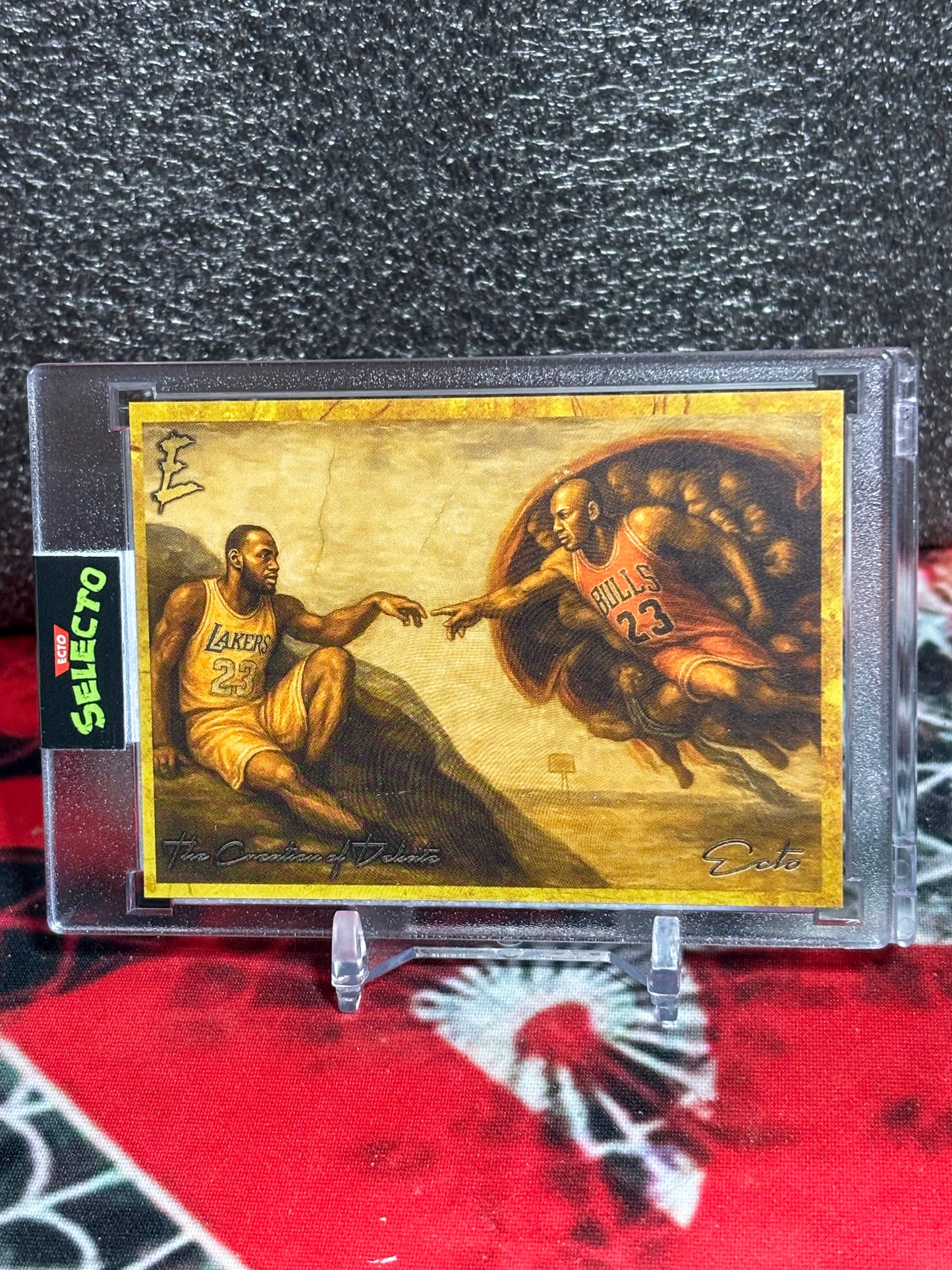 Michael Jordan x LeBron James Custom Card - "The Creation of Debate" - Ecto Selecto /50 - One Touch Case