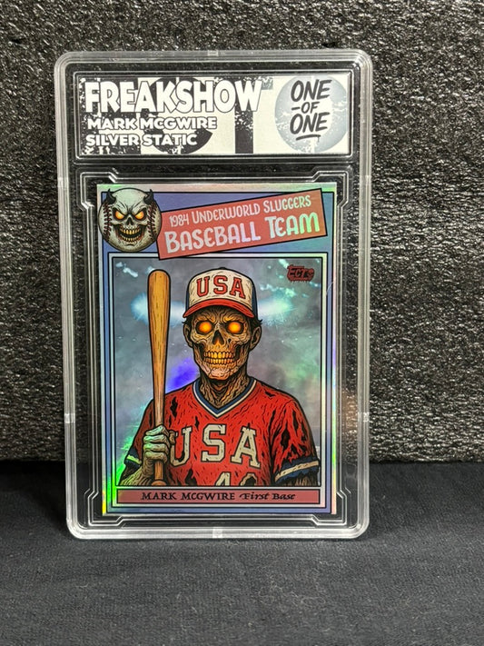 Freakshow – Mark McGwire Silver Static (1/1 Custom Art Card)