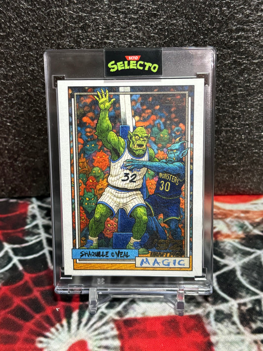 Shaquille O'Neal “Freakshow Rookie” Horror-Themed Art Card – Ecto Selecto Custom