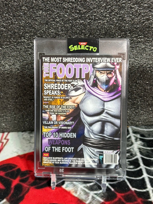 Shredder Custom Trading Card – “The Footprint” Magazine Cover | Ecto Selecto 1st Edition | Ninja-Inspired Art
